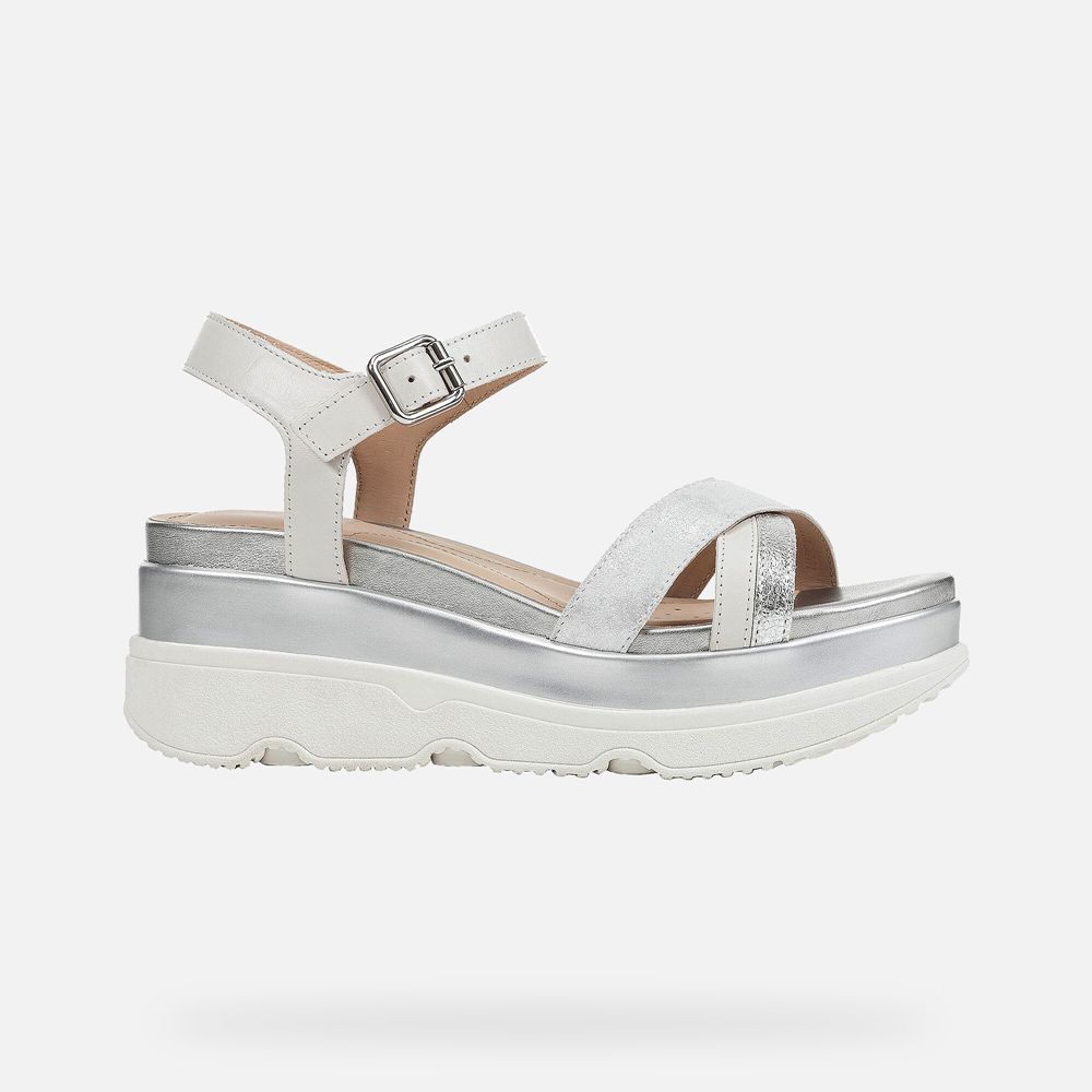 Geox Bayan Sandalet Gümüş - Gardenia - TKI-945308